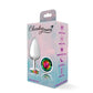 Cheeky Charms Silver Round Butt Plug w Rainbow Jewel Large