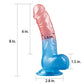 Lovetoy | Dazzle Studs Dildo 8" Pink/Blue