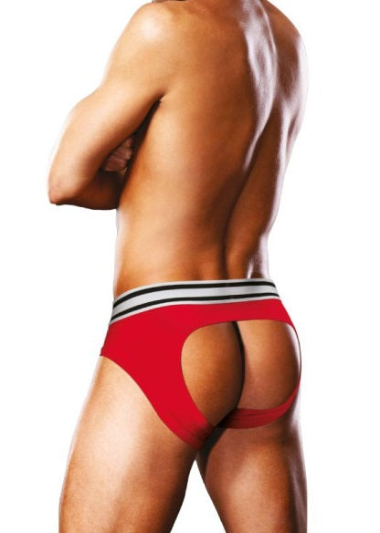 Prowler Open Back Brief Red/White Size S/M/L/XL