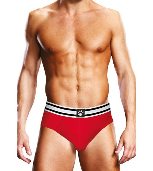 Prowler Open Back Brief Red/White Size S/M/L/XL