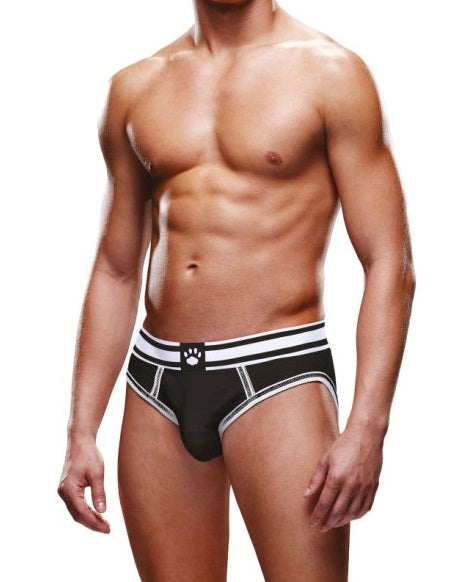 Prowler Open Back Brief Black/White Size S/M/L/XL