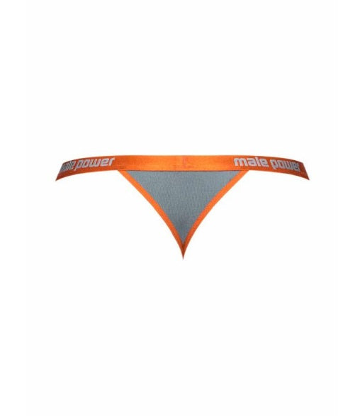 Male Power Casanova Uplift Micro Thong Grey/Orange Size S/M or M/L or L/XL