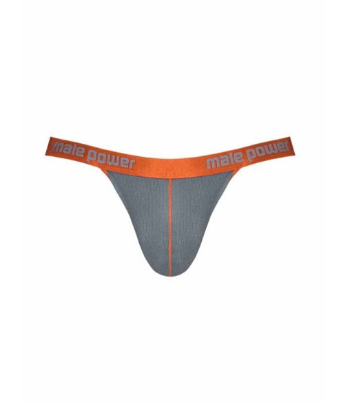 Male Power Casanova Uplift Micro Thong Grey/Orange Size S/M or M/L or L/XL