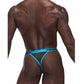 Male Power Casanova Uplift Micro Thong Black/Blue Size S/M or M/L or L/XL