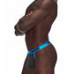 Male Power Casanova Uplift Micro Thong Black/Blue Size S/M or M/L or L/XL