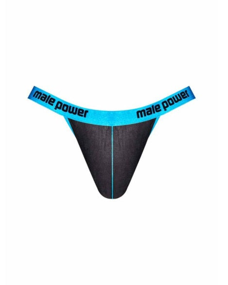 Male Power Casanova Uplift Micro Thong Black/Blue Size S/M or M/L or L/XL