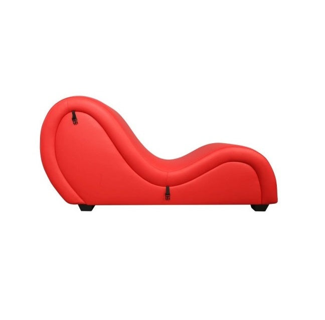 Daytona | Kama Sutra Mebon Chaise Love Lounge Red w Black Pillows