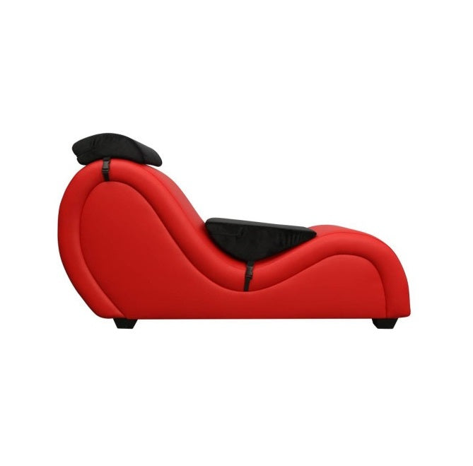 Daytona | Kama Sutra Mebon Chaise Love Lounge Red w Black Pillows