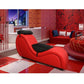 Daytona | Kama Sutra Mebon Chaise Love Lounge Red w Black Pillows