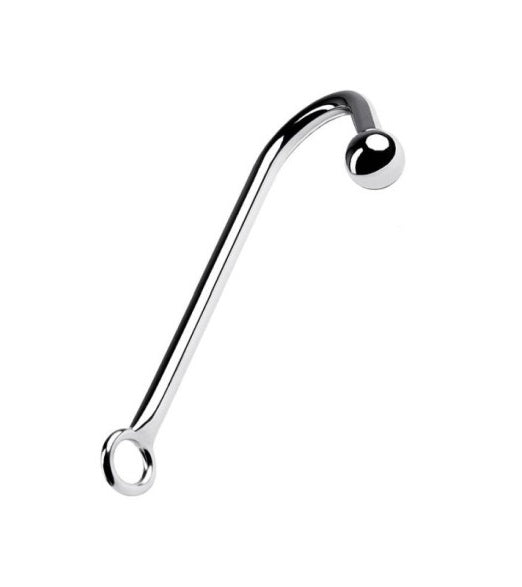 Metal | Silver Metal Anal Hook w Ball