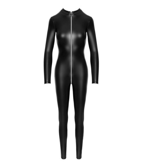 Noir Power Wetlook Catsuit w Front Zipper Size S, M, L, XL