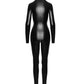 Noir Power Wetlook Catsuit w Front Zipper Size S, M, L, XL