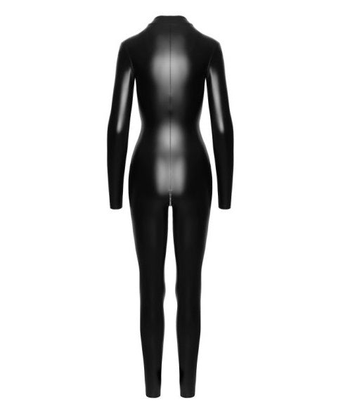 Noir Power Wetlook Catsuit w Front Zipper Size S, M, L, XL