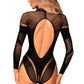 Obsessive Lingerie Open Back Teddy B135 Black Size OS