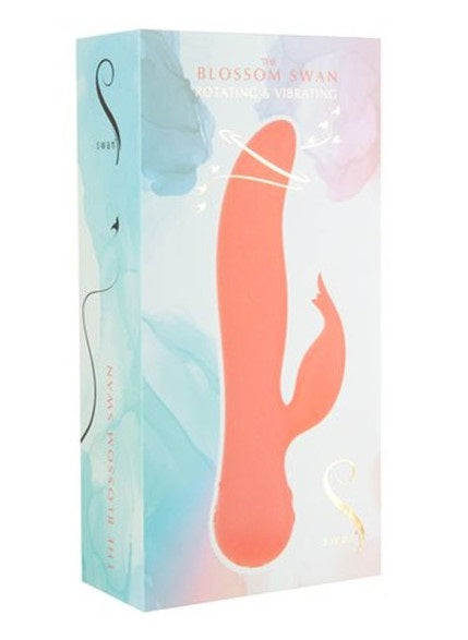 Swan | Blossom Swan Rabbit Vibrator G-Spot Clitoral Stimulation Peach