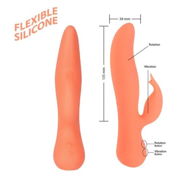 Swan | Blossom Swan Rabbit Vibrator G-Spot Clitoral Stimulation Peach