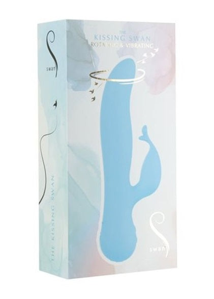 Swan | Kissing Swan Rabbit Vibrator G-Spot Clitoral Stimulation Flickering Blue