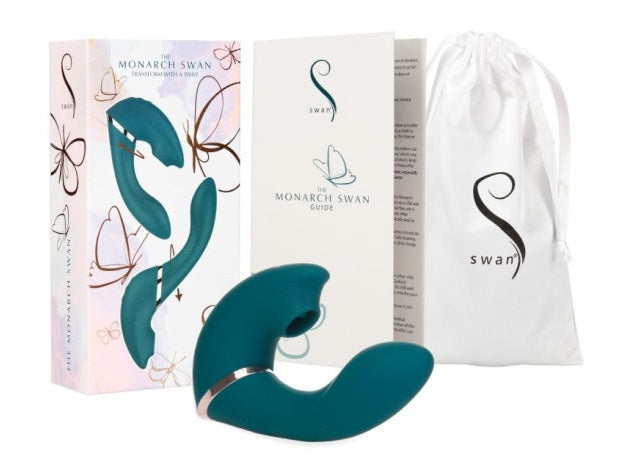 Swan | The Monarch Swan Transforming Vibe G-Spot Vibrator Clitoral Stimulator Teal