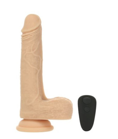 Naked Addiction | The Freak Vibrating Rotating Dong w Remote 7.5" Flesh