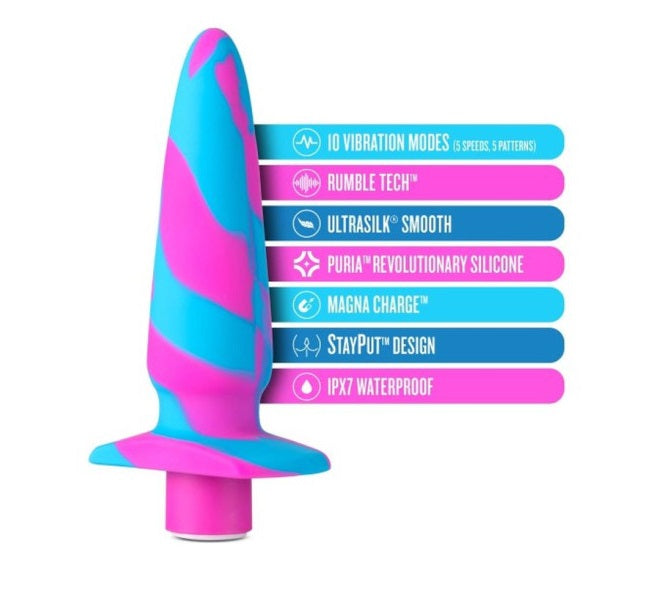 Avant Vibrotize Silicone Mini Anal Vibe Fuchsia