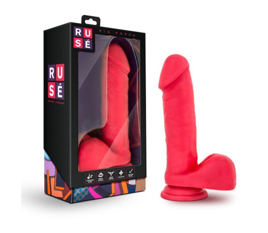 Ruse Big Poppa Cerise Dildo 8" with Suction Cup