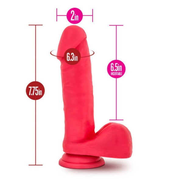 Ruse Big Poppa Cerise Dildo 8" with Suction Cup