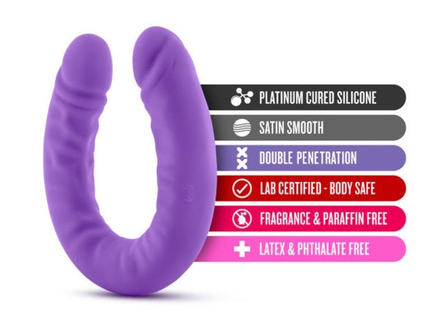 Ruse Silicone Slim 18" Double Dong Purple