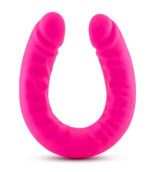 Ruse Silicone Slim 18" Double Dong Hot Pink