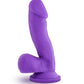 Ruse Juicy 7" Dildo with Balls with Suction Cup Purple