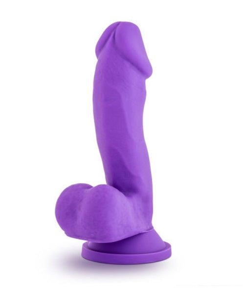 Ruse Juicy 7" Dildo with Balls with Suction Cup Purple