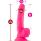 Ruse Shimmy Hot Pink Dong Dildo 8.75" with Suction Cup