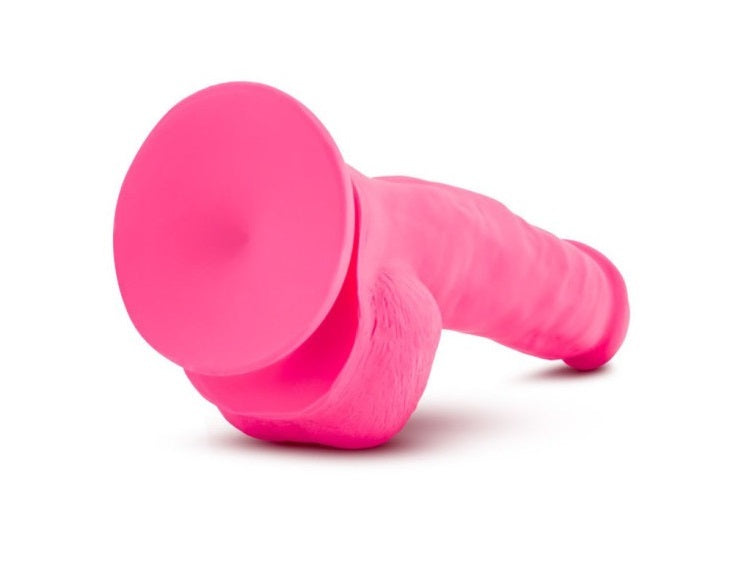 Ruse Shimmy Hot Pink Dong Dildo 8.75" with Suction Cup