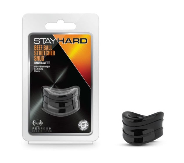 Blush Novelties | Stay Hard Beef Ball Stretcher Snug 1" Black