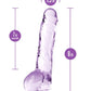 Naturally Yours 8" Crystaline Dildo Amethyst