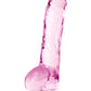 Naturally Yours 8" Crystaline Dildo Rose