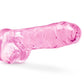 Naturally Yours 8" Crystaline Dildo Rose