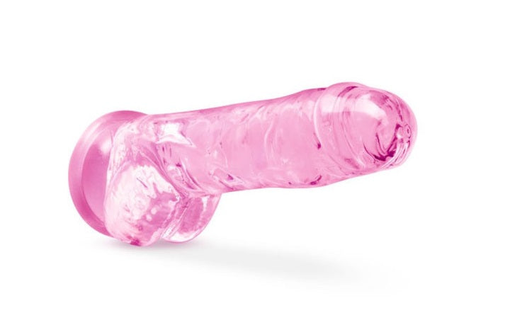 Naturally Yours 8" Crystaline Dildo Rose