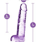 Blush Novelties Naturally Yours 7" Crystaline Dildo Amethyst