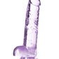 Blush Novelties Naturally Yours 7" Crystaline Dildo Amethyst