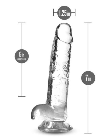 Naturally Yours 7" Crystaline Dildo Diamond