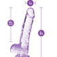 Naturally Yours 6" Crystaline Dildo Amethyst