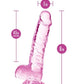 Naturally Yours 6" Crystaline Dildo Rose