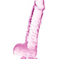 Naturally Yours 6" Crystaline Dildo Rose