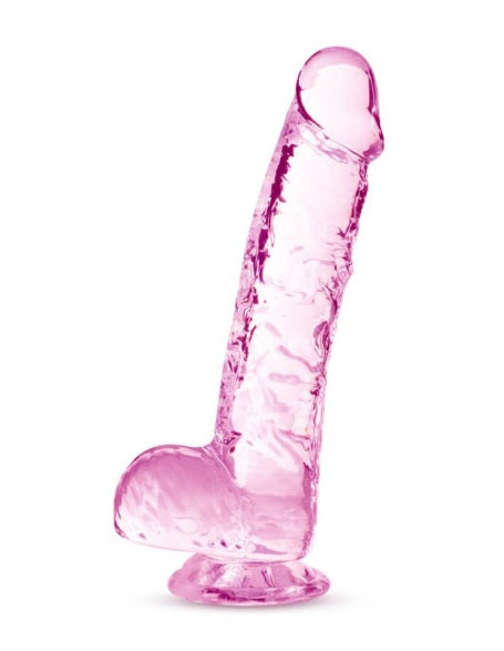 Naturally Yours 6" Crystaline Dildo Rose