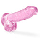 Naturally Yours 6" Crystaline Dildo Rose