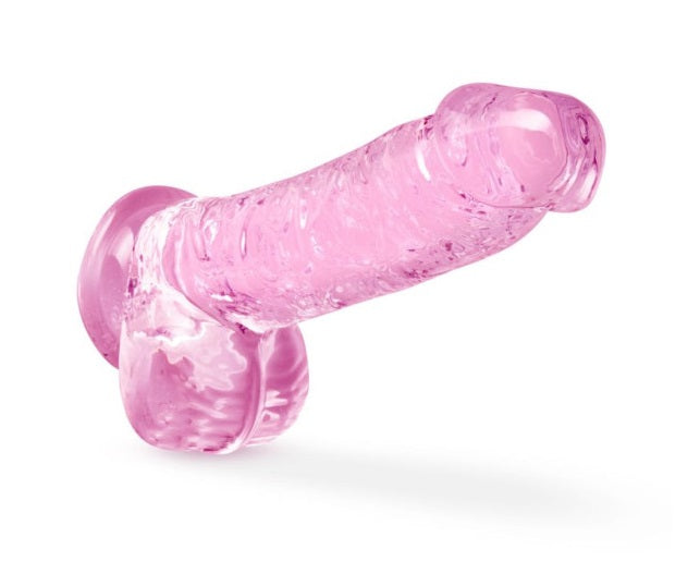 Naturally Yours 6" Crystaline Dildo Rose