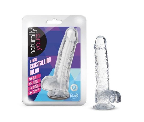 Naturally Yours 6" Crystaline Dildo Diamond