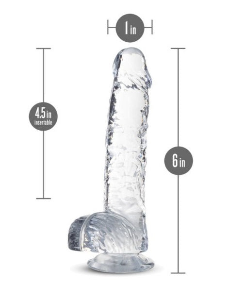 Naturally Yours 6" Crystaline Dildo Diamond