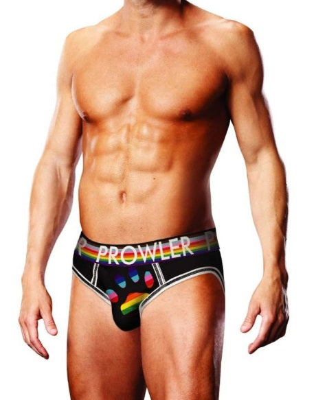 Prowler Oversized Paw Open Back Brief Black Size S/M/L/XL