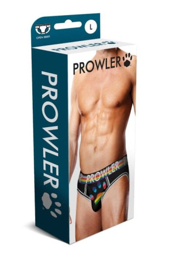 Prowler Oversized Paw Open Back Brief Black Size S/M/L/XL